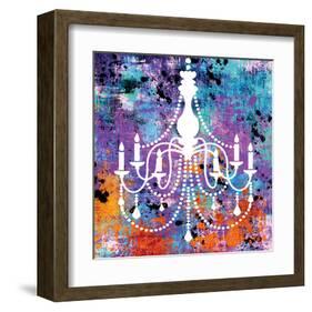 Neon Chandelier II-Miranda York-Framed Art Print