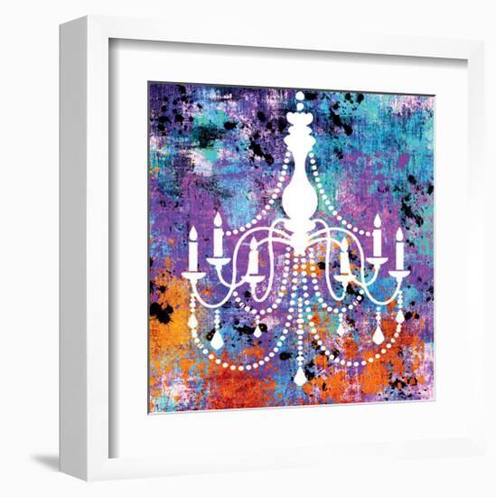 Neon Chandelier II-Miranda York-Framed Art Print