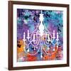 Neon Chandelier II-Miranda York-Framed Art Print