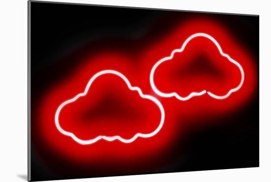 Neon Clouds RB-Hailey Carr-Mounted Art Print