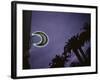 Neon Crescent Sign, Coast Town of El Jadida, Morocco-Paul Souders-Framed Photographic Print