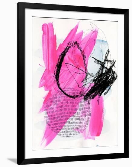Neon Flamingos I-Jennifer Paxton Parker-Framed Art Print