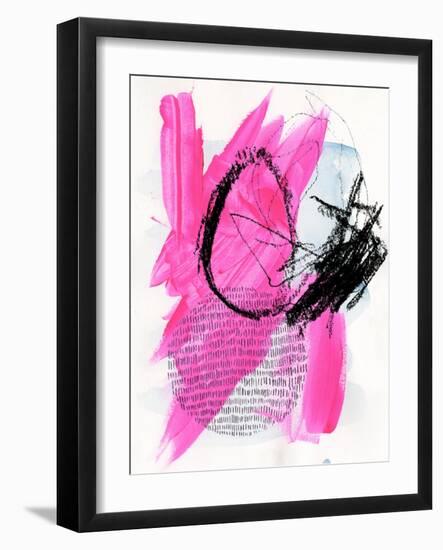 Neon Flamingos I-Jennifer Paxton Parker-Framed Art Print