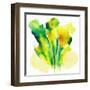 Neon Floral Green-Joyce Combs-Framed Art Print
