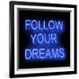 Neon Follow Your Dreams BB-Hailey Carr-Framed Art Print