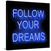 Neon Follow Your Dreams BB-Hailey Carr-Stretched Canvas