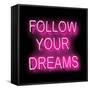 Neon Follow Your Dreams PB-Hailey Carr-Framed Stretched Canvas