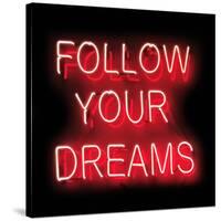 Neon Follow Your Dreams RB-Hailey Carr-Stretched Canvas
