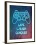 Neon Gamer II Red-Mary Urban-Framed Art Print