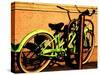 Neon Green Bike-Jody Miller-Stretched Canvas