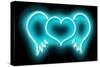 Neon Heart Wings AB-Hailey Carr-Stretched Canvas