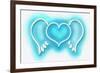 Neon Heart Wings AW-Hailey Carr-Framed Art Print