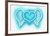 Neon Heart Wings AW-Hailey Carr-Framed Art Print