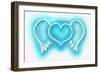 Neon Heart Wings AW-Hailey Carr-Framed Art Print