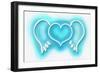 Neon Heart Wings AW-Hailey Carr-Framed Art Print