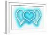 Neon Heart Wings AW-Hailey Carr-Framed Art Print