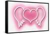 Neon Heart Wings PW-Hailey Carr-Framed Stretched Canvas