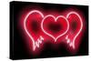 Neon Heart Wings RB-Hailey Carr-Stretched Canvas