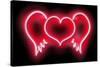 Neon Heart Wings RB-Hailey Carr-Stretched Canvas