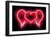 Neon Heart Wings RB-Hailey Carr-Framed Art Print