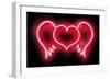 Neon Heart Wings RB-Hailey Carr-Framed Art Print