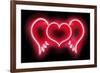 Neon Heart Wings RB-Hailey Carr-Framed Art Print