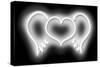Neon Heart Wings WB-Hailey Carr-Stretched Canvas