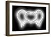 Neon Heart Wings WB-Hailey Carr-Framed Art Print