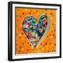 Neon Hearts of Love IV-Patricia Pinto-Framed Art Print