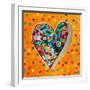 Neon Hearts of Love IV-Patricia Pinto-Framed Art Print