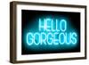 Neon Hello Gorgeous AB-Hailey Carr-Framed Art Print