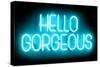 Neon Hello Gorgeous AB-Hailey Carr-Stretched Canvas
