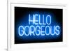 Neon Hello Gorgeous BB-Hailey Carr-Framed Art Print