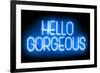 Neon Hello Gorgeous BB-Hailey Carr-Framed Art Print