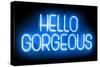 Neon Hello Gorgeous BB-Hailey Carr-Stretched Canvas