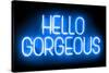 Neon Hello Gorgeous BB-Hailey Carr-Stretched Canvas