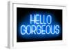 Neon Hello Gorgeous BB-Hailey Carr-Framed Art Print