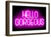 Neon Hello Gorgeous PB-Hailey Carr-Framed Art Print