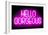 Neon Hello Gorgeous PB-Hailey Carr-Framed Art Print