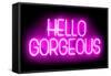 Neon Hello Gorgeous PB-Hailey Carr-Framed Stretched Canvas