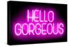 Neon Hello Gorgeous PB-Hailey Carr-Stretched Canvas