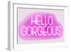 Neon Hello Gorgeous PW-Hailey Carr-Framed Art Print