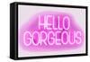 Neon Hello Gorgeous PW-Hailey Carr-Framed Stretched Canvas