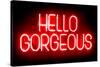 Neon Hello Gorgeous RB-Hailey Carr-Stretched Canvas