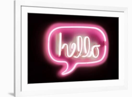 Neon Hello PB-Hailey Carr-Framed Art Print