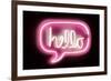 Neon Hello PB-Hailey Carr-Framed Art Print