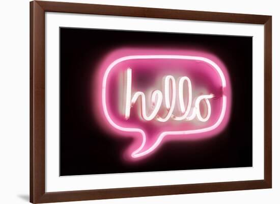 Neon Hello PB-Hailey Carr-Framed Art Print