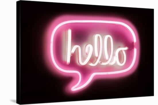 Neon Hello PB-Hailey Carr-Stretched Canvas