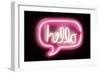 Neon Hello PB-Hailey Carr-Framed Art Print