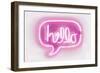 Neon Hello PW-Hailey Carr-Framed Art Print